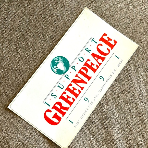 Vintage Greenpeace 1991 Sticker - Picture 1 of 2